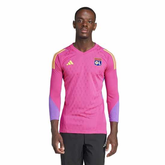 Adidas Olympique Lyonnais Tiro 23 Long Sleeve Goalkeeper Shirt Adults Отбор Мажента Мъжко облекло за едри хора