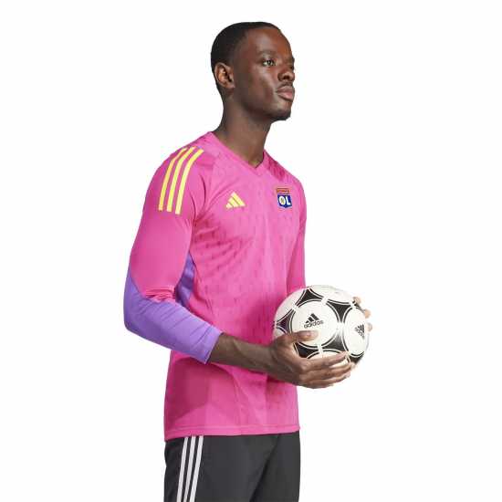 Adidas Olympique Lyonnais Tiro 23 Long Sleeve Goalkeeper Shirt Adults Отбор Мажента Мъжко облекло за едри хора