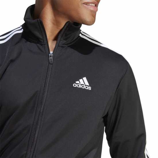 Adidas Basic 3 - Stripes Tricot Tracksuit Черно Мъжки спортни екипи в две части