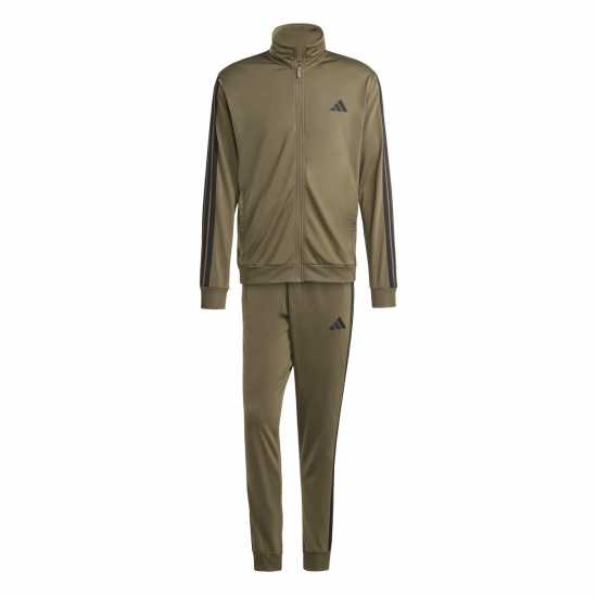 Мъжки спортни екипи в две части Adidas Basic 3 - Stripes Tricot Tracksuit Олива Страта Adidas Basic 3 - Stripes Tricot Tracksuit Олива Страта Мъжки спортни екипи в две части