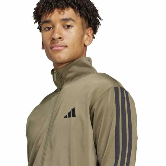 Мъжки спортни екипи в две части Adidas Basic 3 - Stripes Tricot Tracksuit Олива Страта Adidas Basic 3 - Stripes Tricot Tracksuit Олива Страта Мъжки спортни екипи в две части