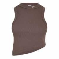 Reebok Classics Cropped Ribbed Tank Top Тъмносиво Дамско бельо