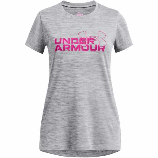 Детски тениски и фланелки Under Armour Armour Ua G Tech Twist Wdmk Logo Ss Gym Top Girls Under Armour Armour Ua G Tech Twist Wdmk Logo Ss Gym Top Girls Детски тениски и фланелки