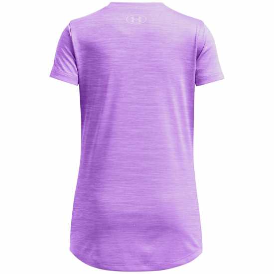 Under Armour Armour Ua G Tech Twist Wdmk Logo Ss Gym Top Girls Лилаво Детски тениски и фланелки