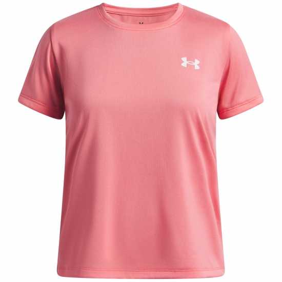 Under Armour Kids' Tech Short-Sleeve Performance Gym Top Pink/White 