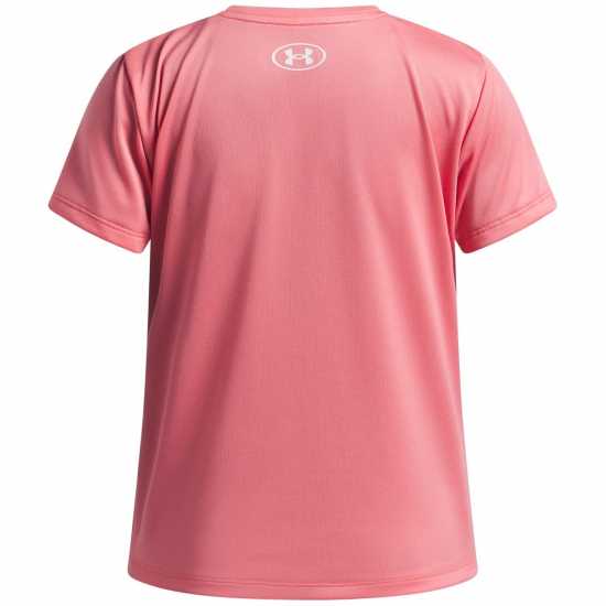 Under Armour Kids' Tech Short-Sleeve Performance Gym Top Pink/White 