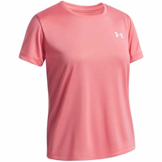 Under Armour Kids' Tech Short-Sleeve Performance Gym Top Pink/White 