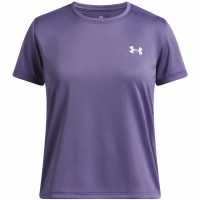 Under Armour Kids' Tech Short-Sleeve Performance Gym Top Purple/White 