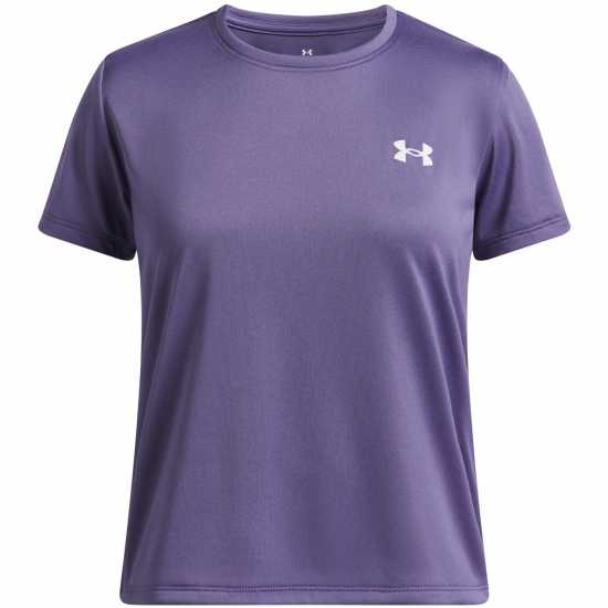 Under Armour Kids' Tech Short-Sleeve Performance Gym Top Purple/White 