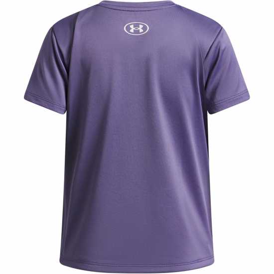Under Armour Kids' Tech Short-Sleeve Performance Gym Top Purple/White 