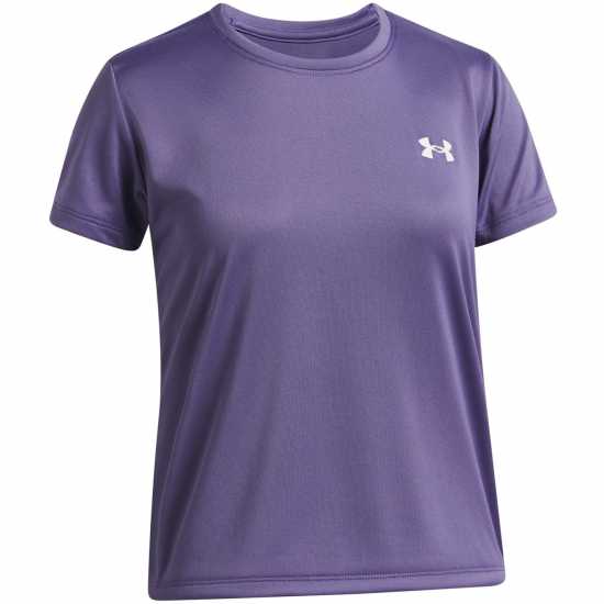 Under Armour Kids' Tech Short-Sleeve Performance Gym Top Purple/White 