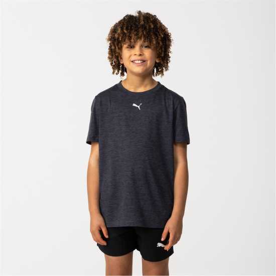 Детски тениски и фланелки Puma Train T-Shirt Junior Тъмно сиво Puma Train T-Shirt Junior Тъмно сиво Детски тениски и фланелки