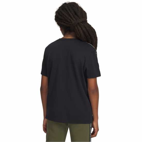 Under Armour Ua Sportstyle Taped Boys Short Sleeve Black 