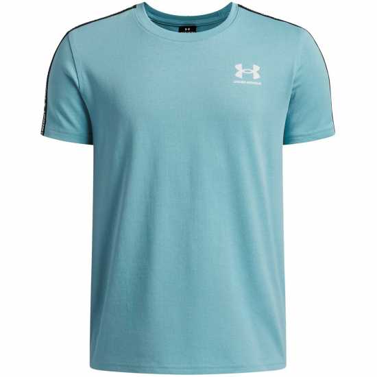 Under Armour Ua Sportstyle Taped Boys Short Sleeve Blue Haze 