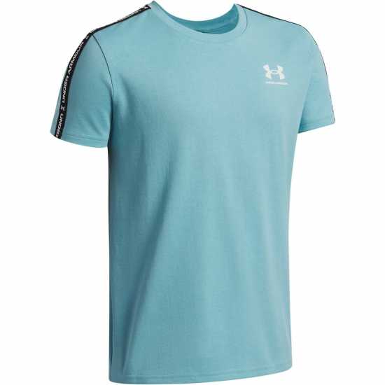 Under Armour Ua Sportstyle Taped Boys Short Sleeve Blue Haze 