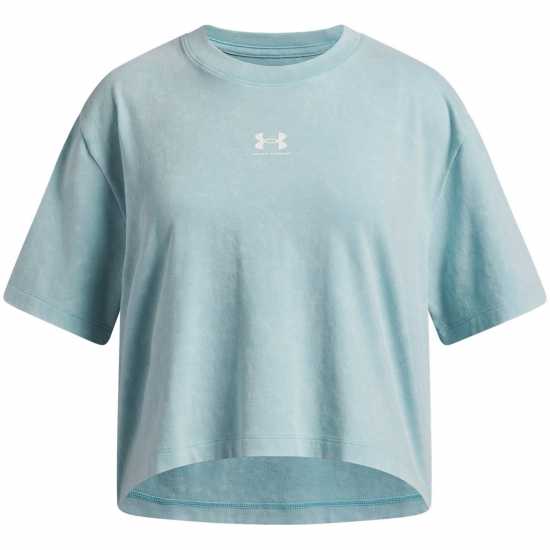 Under Armour Kids' Short Sleeve Performance Gym Top Blue Haze/White 