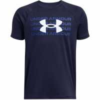 Атлетика Under Armour Short-Sleeve Performance Gym Top Синьо Under Armour Short-Sleeve Performance Gym Top Синьо Атлетика