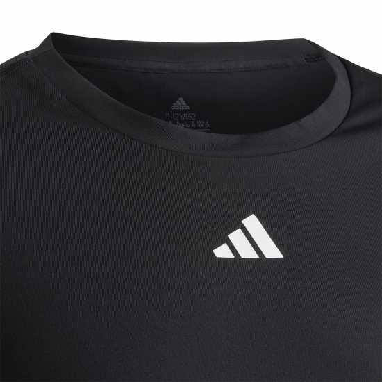 Adidas Тениска Момичета Techfit T Shirt Junior Girls Black/White Детски тениски и фланелки