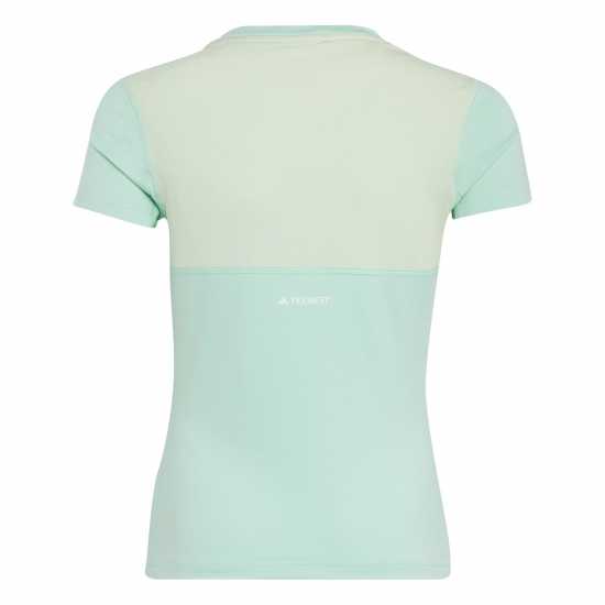 Adidas Тениска Момичета Techfit T Shirt Junior Girls Gren/White Детски тениски и фланелки