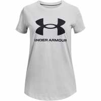 Under Armour Тениска Live Sportstyle Graphic Short Sleeve T Shirt Girls Grey Детски тениски и фланелки