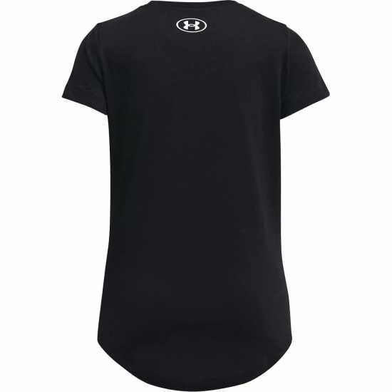 Under Armour Тениска Live Sportstyle Graphic Short Sleeve T Shirt Girls Черно/Бяло Детски тениски и фланелки