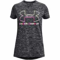 Under Armour Тениска Live Sportstyle Graphic Short Sleeve T Shirt Girls Black Heather Детски тениски и фланелки
