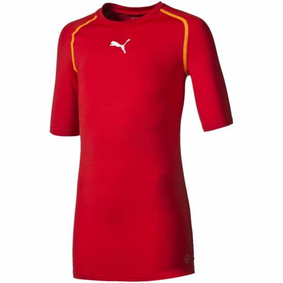 Puma (5) Tb Ss Tee (Vent) Juniors Red 