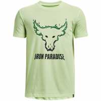 Under Armour Project Rock Brahman T-Shirt Junior Boys Green/Black Детски тениски и фланелки