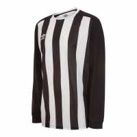 Umbro Long Sleeve Stripe Jersey Mens Black / White Мъжко облекло за едри хора