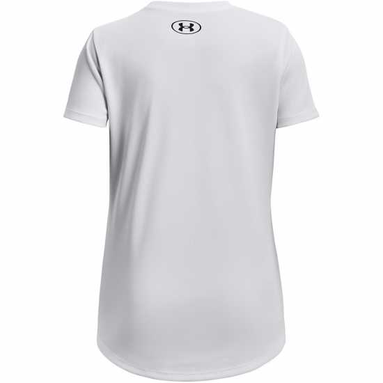 Under Armour Tech™ Print Fill Big Logo Short Sleeve Girls White/Black Детски тениски и фланелки