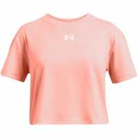 Under Armour Crop Sportstyle Logo Ss Orange Детски тениски и фланелки