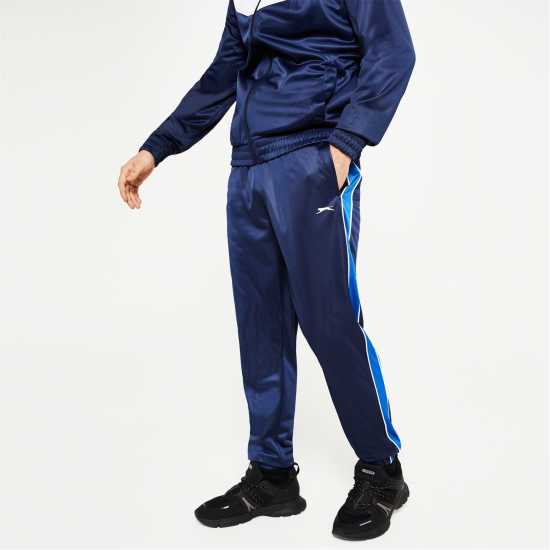 Slazenger Мъжки Спортен Екип Polyester Tracksuit Mens Нави / Бял / Кралски Мъжки спортни екипи в две части