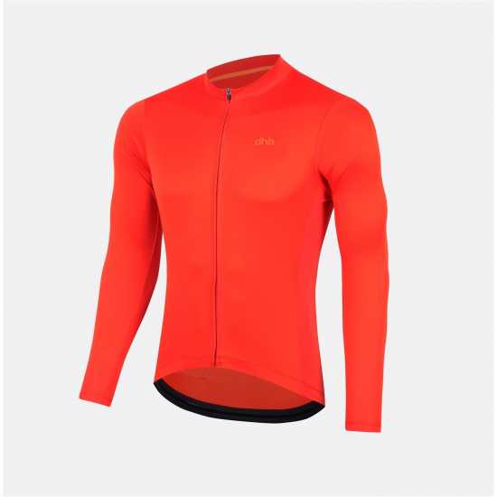 Фланелка С Дълъг Ръкав Dhb Long Sleeve Jersey Mens Firey Red Мъжки тениски и фланелки