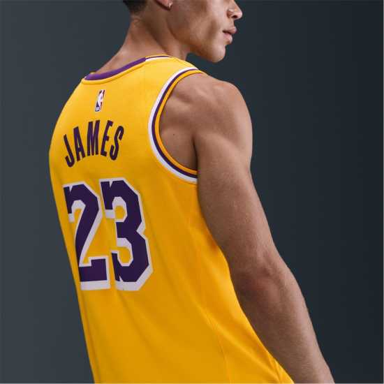 Nike Nba Icon Edition Swingman Jersey Лейкърс/Джеймс Мъжки тениски и фланелки
