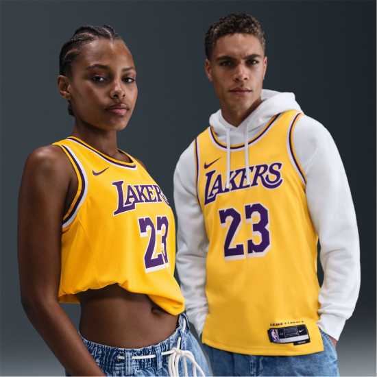 Nike Nba Icon Edition Swingman Jersey Лейкърс/Джеймс Мъжки тениски и фланелки