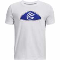 Under Armour Curry Logo Ss Jn99 White Детски тениски и фланелки