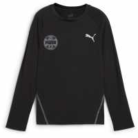 Puma Active Sports Longsleeve Tee B Gym Top Unisex Kids Черно Пума Детски тениски и фланелки