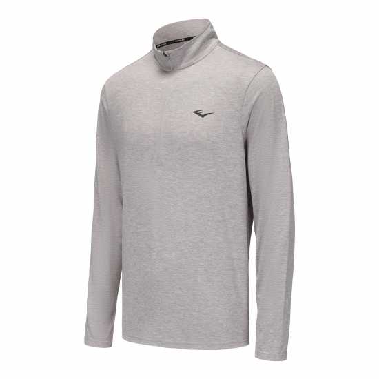 Блуза С Четвърт Цип Everlast Flex Quarter Zip Mens Сив марл Мъжки дрехи за фитнес