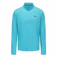 Блуза С Четвърт Цип Everlast Flex Quarter Zip Mens Цианово синьо Мъжки дрехи за фитнес