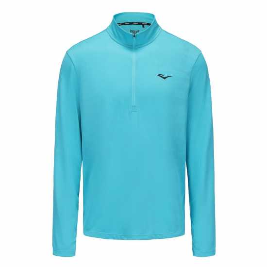 Блуза С Четвърт Цип Everlast Flex Quarter Zip Mens Цианово синьо Мъжки дрехи за фитнес