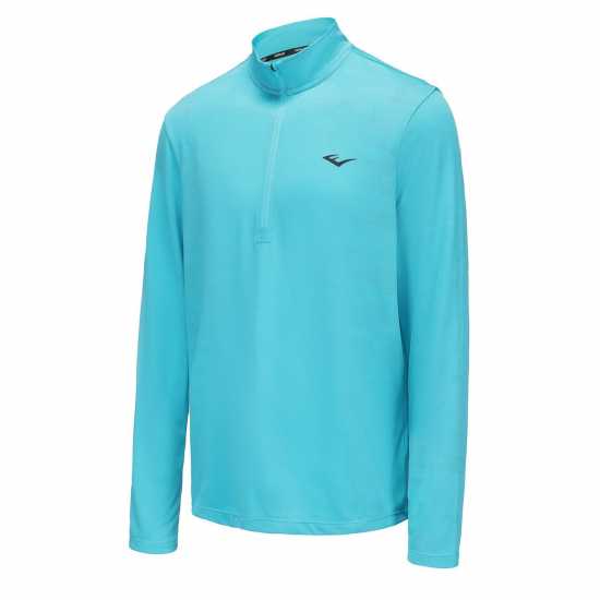 Блуза С Четвърт Цип Everlast Flex Quarter Zip Mens Цианово синьо Мъжки дрехи за фитнес