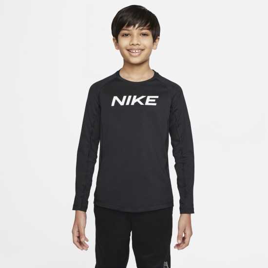 Nike Pro Long Sleeve Performance Top Junior Boys  Детски тениски и фланелки