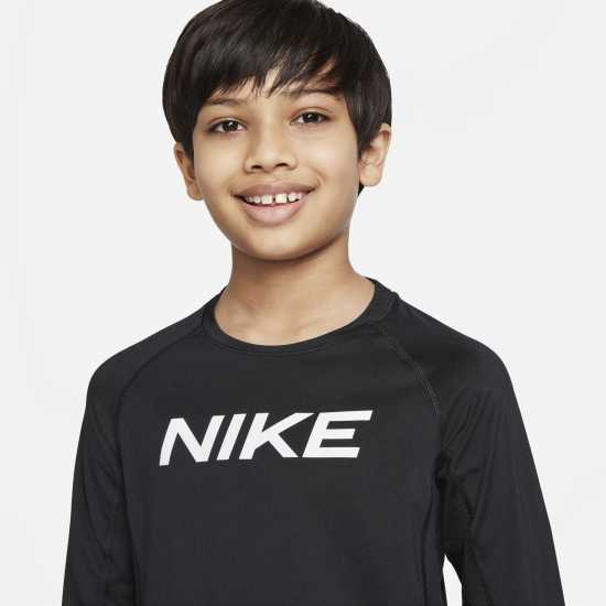 Nike Pro Long Sleeve Performance Top Junior Boys  - Детски тениски и фланелки
