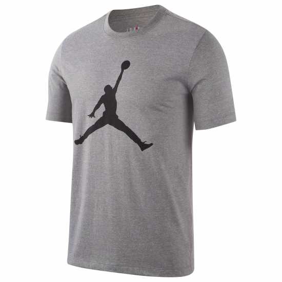 Nike Мъжка Тениска Air Jordan Big Logo T Shirt Mens Сиво Мъжки тениски с яка
