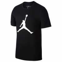 Nike Мъжка Тениска Air Jordan Big Logo T Shirt Mens Черно Мъжки тениски с яка