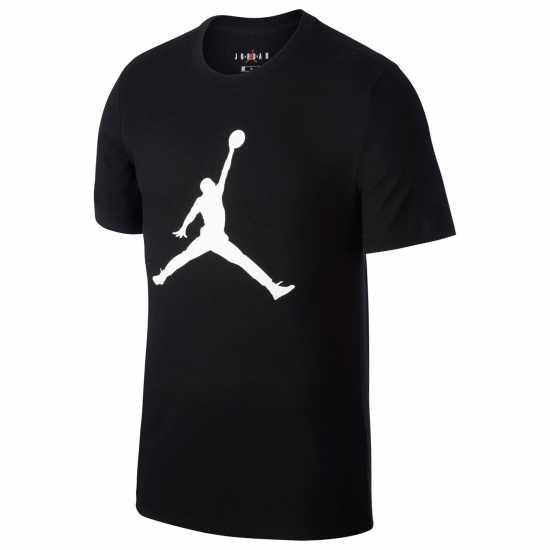 Nike Мъжка Тениска Air Jordan Big Logo T Shirt Mens Black - Мъжки тениски с яка