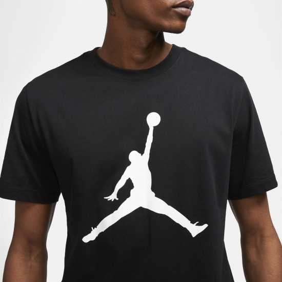Nike Мъжка Тениска Air Jordan Big Logo T Shirt Mens Black - Мъжки тениски с яка