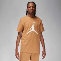 Nike Мъжка Тениска Air Jordan Big Logo T Shirt Mens Brown/Sand Мъжки ризи