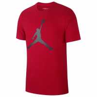 Nike Мъжка Тениска Air Jordan Big Logo T Shirt Mens Red Мъжки тениски с яка