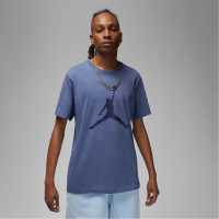 Nike Мъжка Тениска Air Jordan Big Logo T Shirt Mens Diffused Blue Мъжки ризи